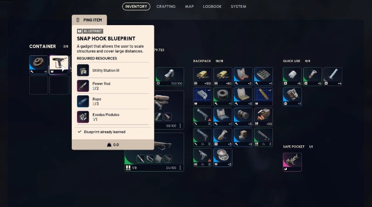 Where to find the Instant Grappling Hook blueprint in ARC Raiders