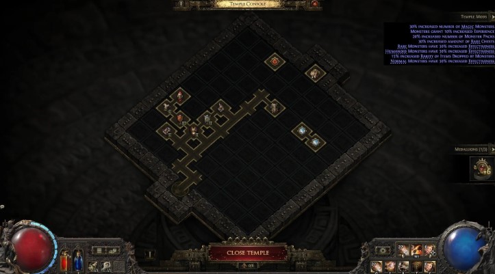 How to reset Val Temple in Path of Exile 2